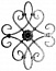 161013/2 Розетка кованая с центр. цветком 41.5x53.5 см (квадрат с замятыми ребрами)
